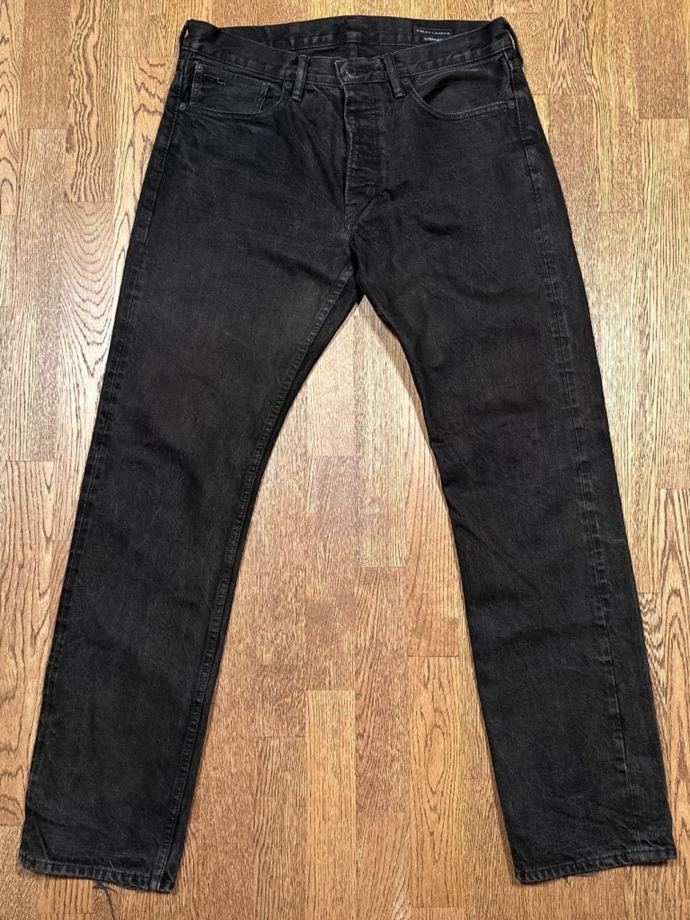 Ralph Lauren Black Label Selvedge Dyed Washed Made in USA Straight Jeans Mens 34